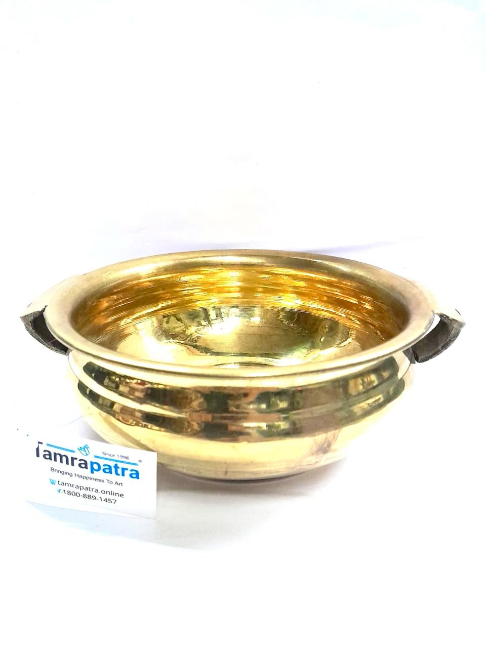 Brass Urli For Decoration Pooja Flowers Spiritual Artware In Various Size Tamrapatra