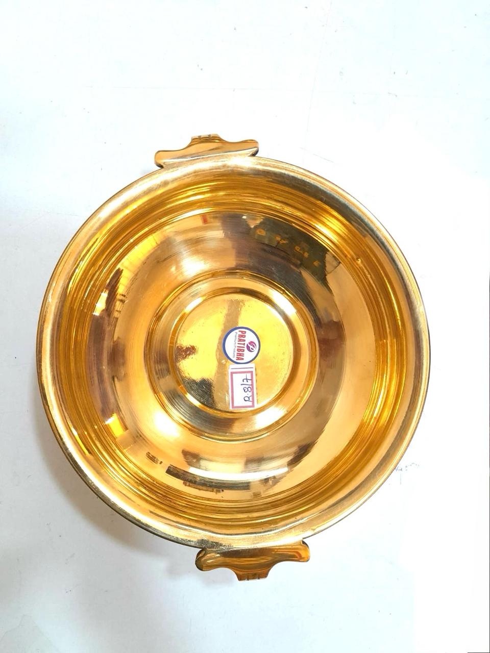 Brass Urli For Decoration Pooja Flowers Spiritual Artware In Various Size Tamrapatra