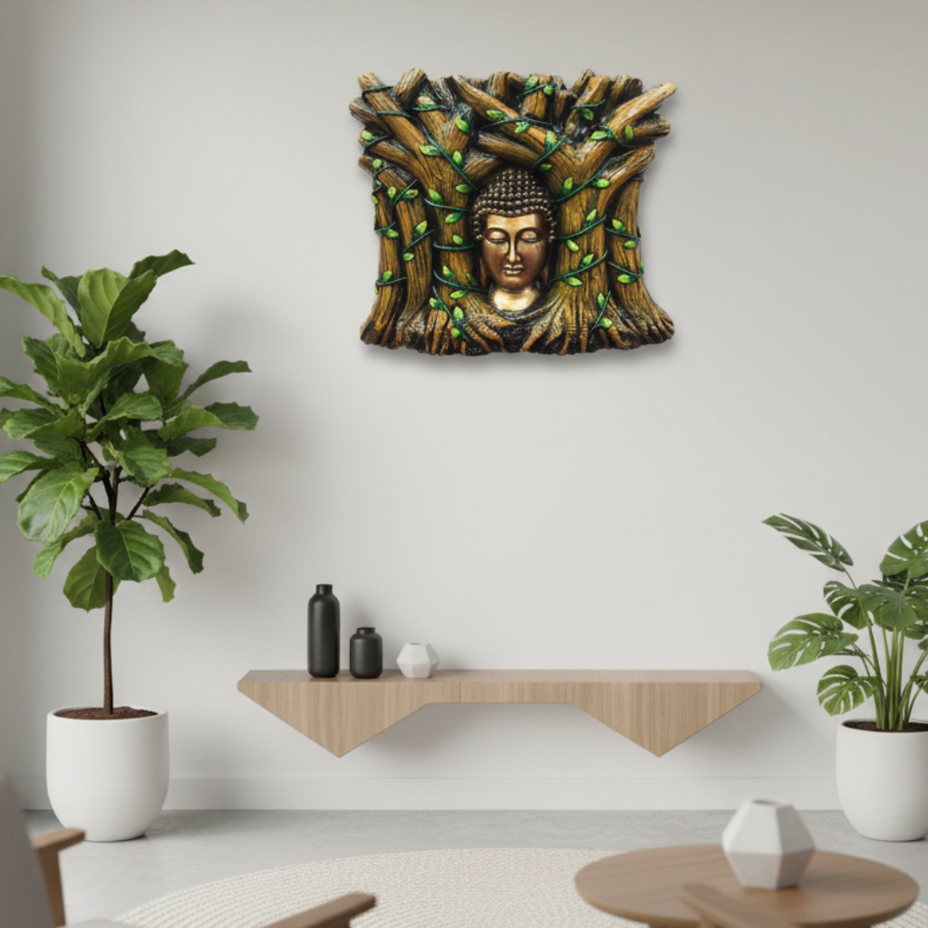 Buddha Tree Face Design In Attractive Hanging Attractive Frames By Tamrapatra
