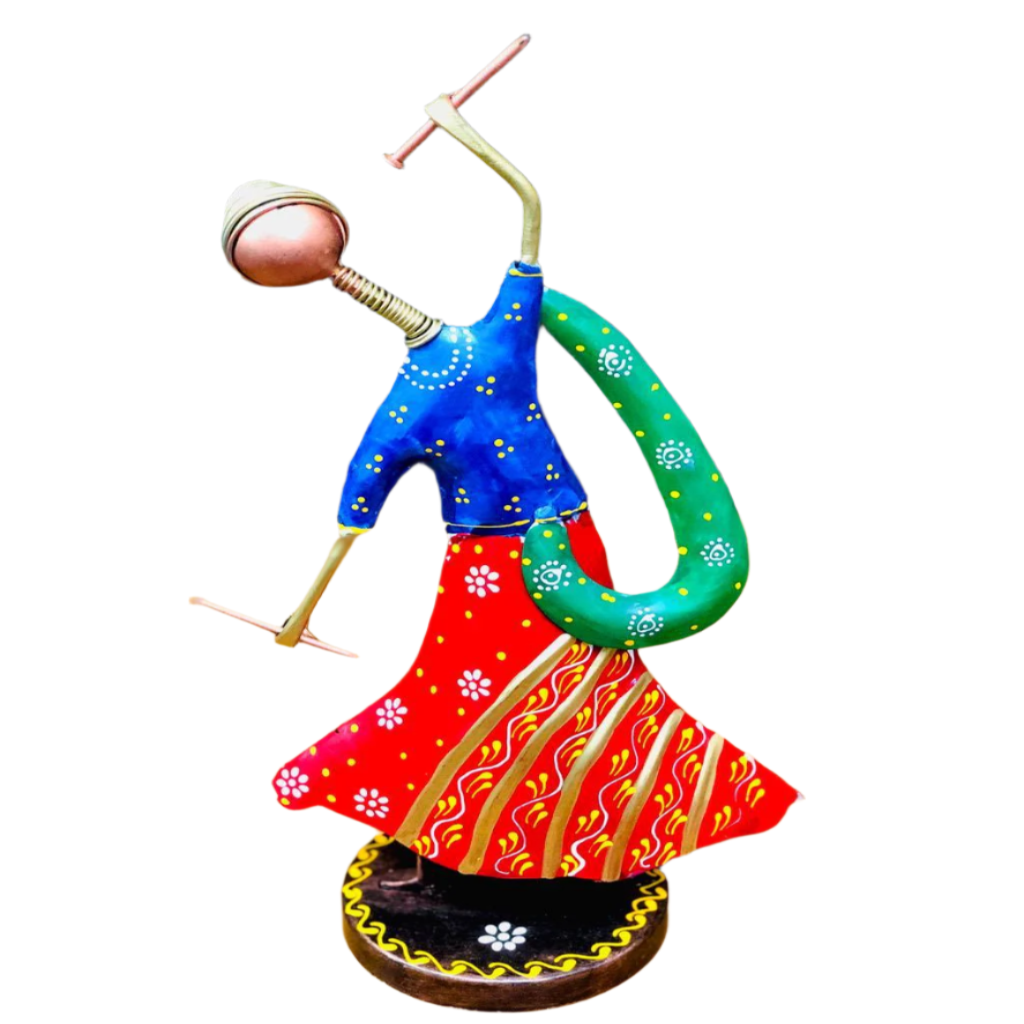 Dancing Man Lady Metal Décor Ideas Pride Of Gujarat Set Of 2 By Tamrapatra
