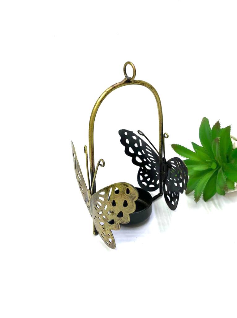 2 Butterfly Tealight Holder Metal Creations Dazzling Handicrafts From Tamrapatra