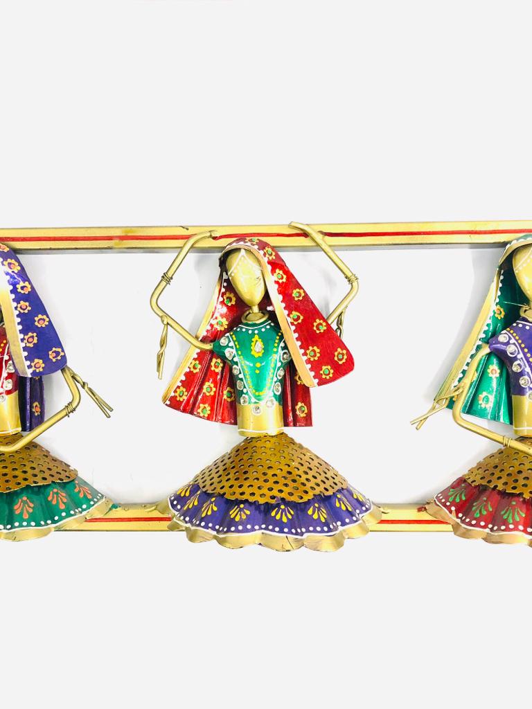 Metal Wall Décor 3 Dolls Exclusive Handcrafted Designer Artwork By Tamrapatra