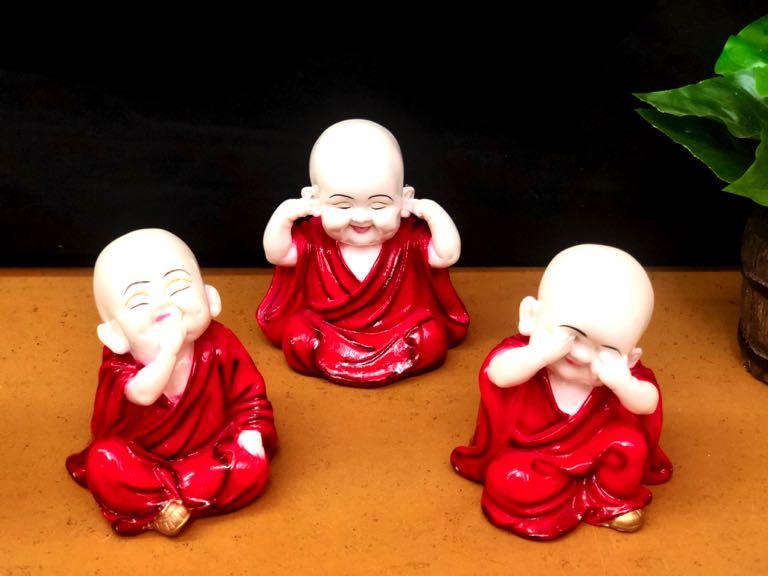 Tibetan Monks Feng Shui Red Resin Collectible Enhance Space Tamrapatra - Tamrapatra