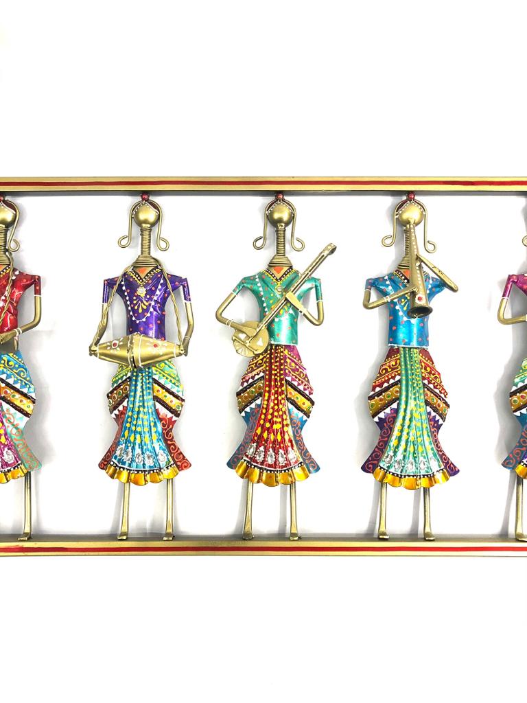 5 Standing Lady Musician In Eye Dazzling Metal Craftsmanship By Tamrapatra