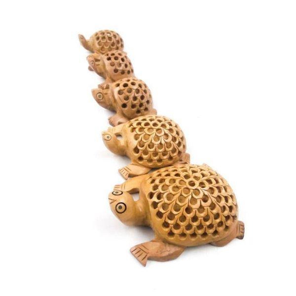 Sweet Little Tortoise For Home Decoration Gifts Wooden Animals By Tamrapatra