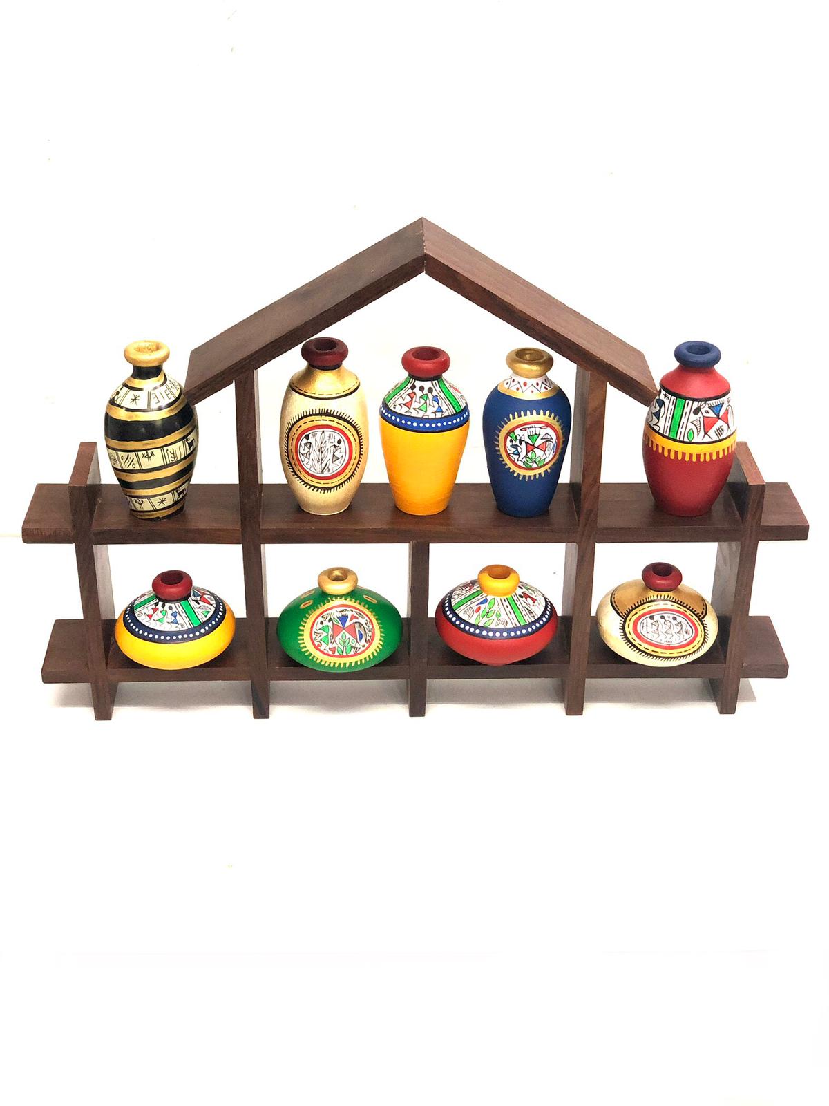 Warli Pot Stand House Style Designed To Enhance Your Space Tamrapatra