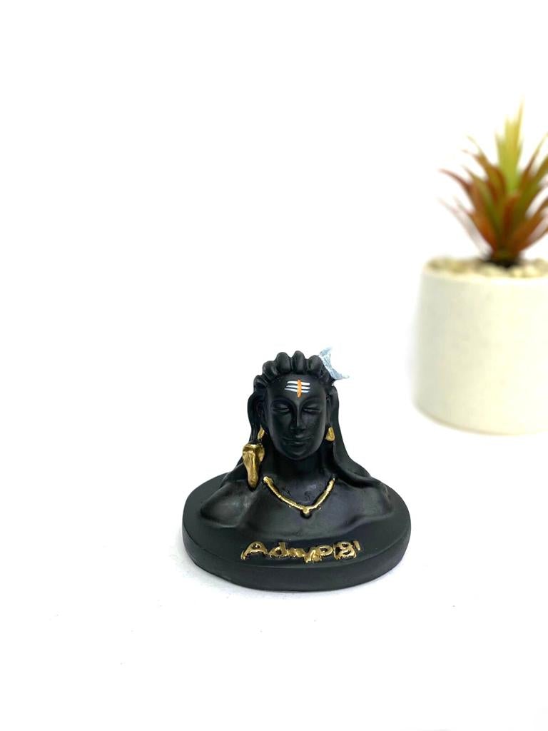 Adi Yogi With Black & Gold Theme Classy Resin Artworks Spiritual By Tamrapatra