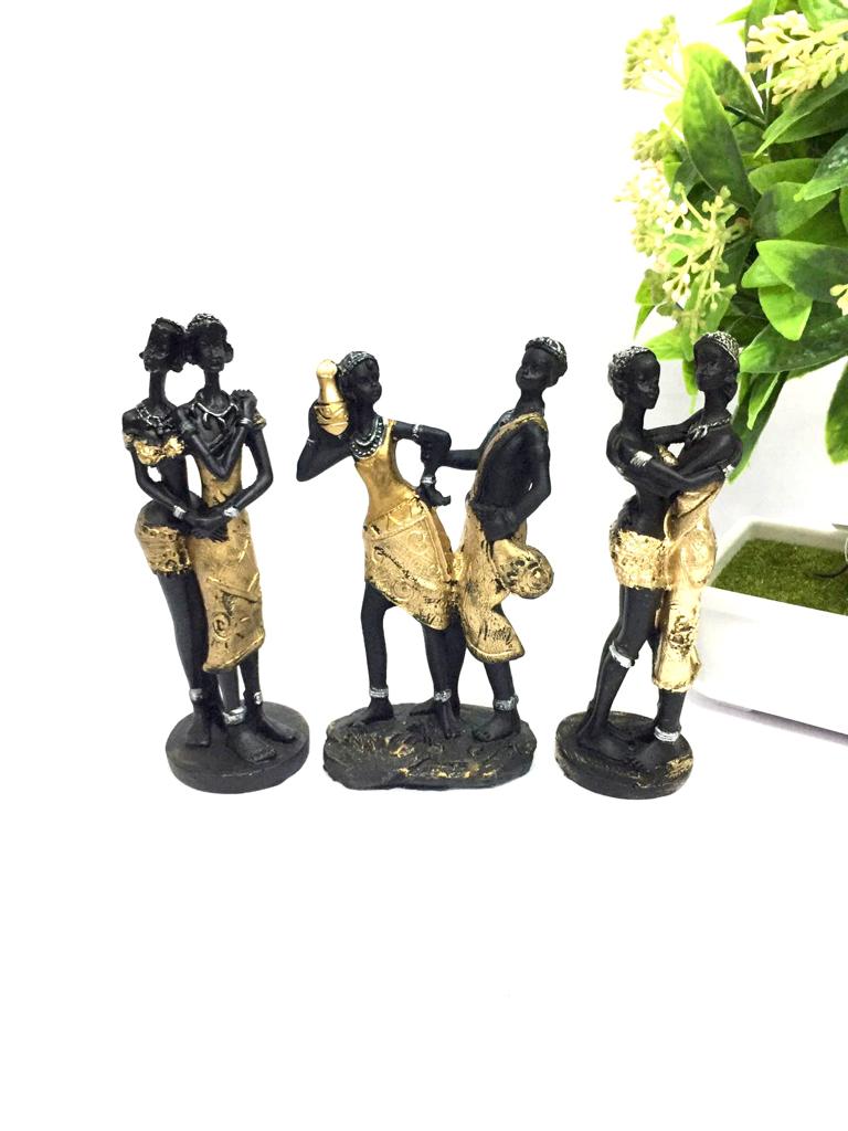 Tribal Pair Elegant Couple Pair For Modern Unique Showpiece By Tamrapatra