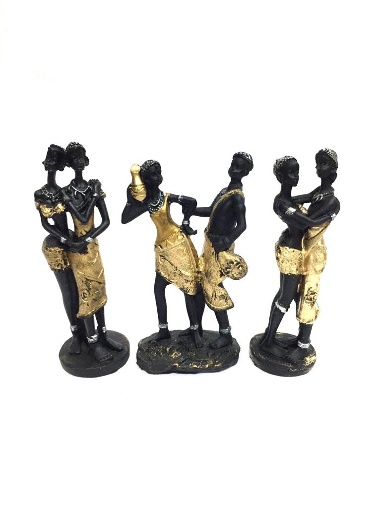 Tribal Pair Elegant Couple Pair For Modern Unique Showpiece By Tamrapatra