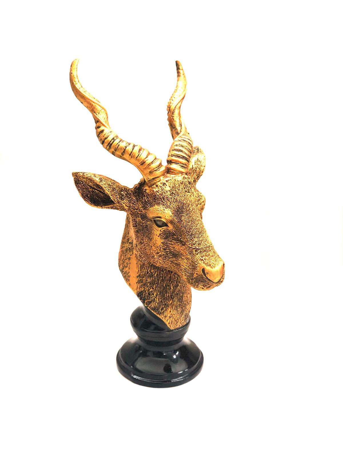 Twisted Horn Antelope Face Figure Animal Kingdom Home Décor From Tamrapatra