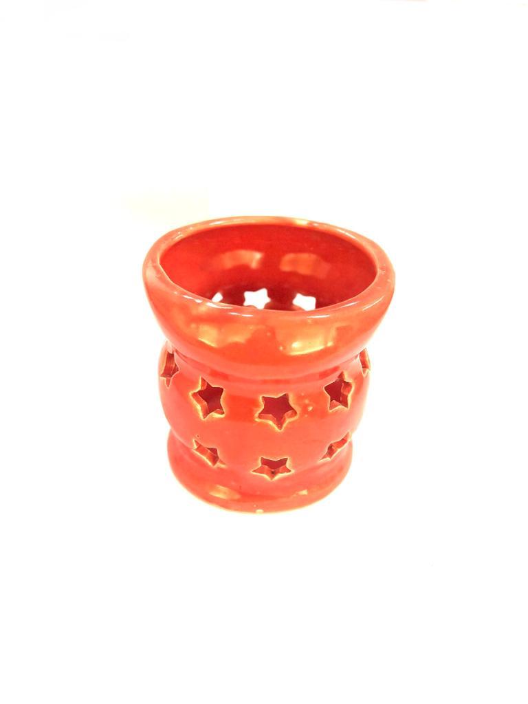 Star Designed Candle Holder With Classic Bright Colors Lights By Tamrapatra
