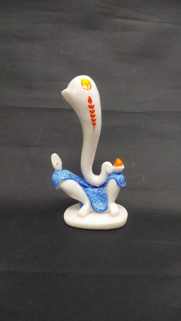 God Of Intellect Ganesha In Resin Artefact White Decoration Tamrapatra - Tamrapatra