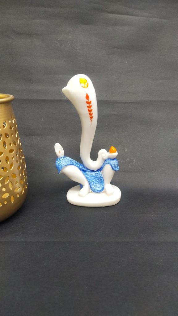 God Of Intellect Ganesha In Resin Artefact White Decoration Tamrapatra - Tamrapatra