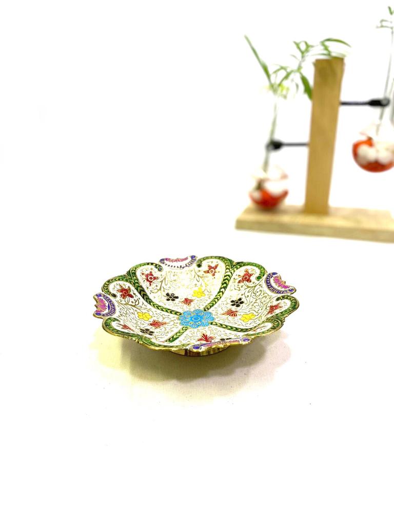 Brass Inlay Artwork For Serving Multipurpose Bowls Royal Touch By Tamrapatra