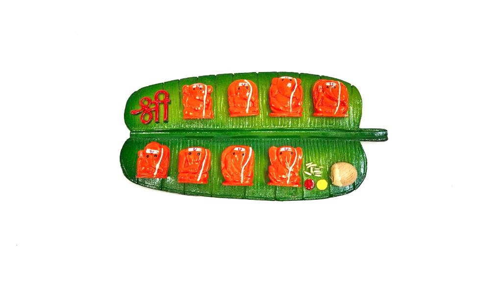 Ganesh on Leaf Ashtavinayaka & Lekhi Designs New Arrivals Vastu Gifts Tamrapatra