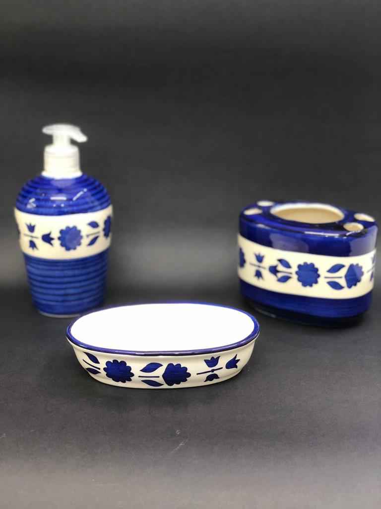Royal Bathroom Set Toothbrush Soap Holder Hand Wash Dispenser Tamrapatra