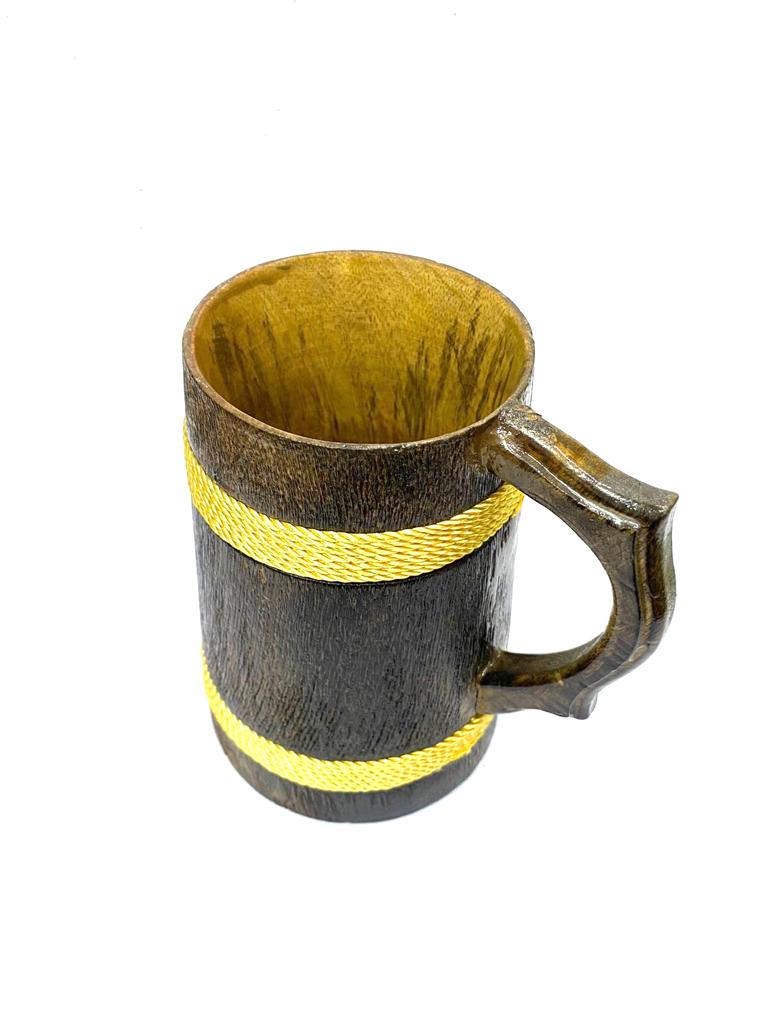 Big Wooden Beer Mugs Traditional Touch Kitchen Utility Artwork From Tamrapatra