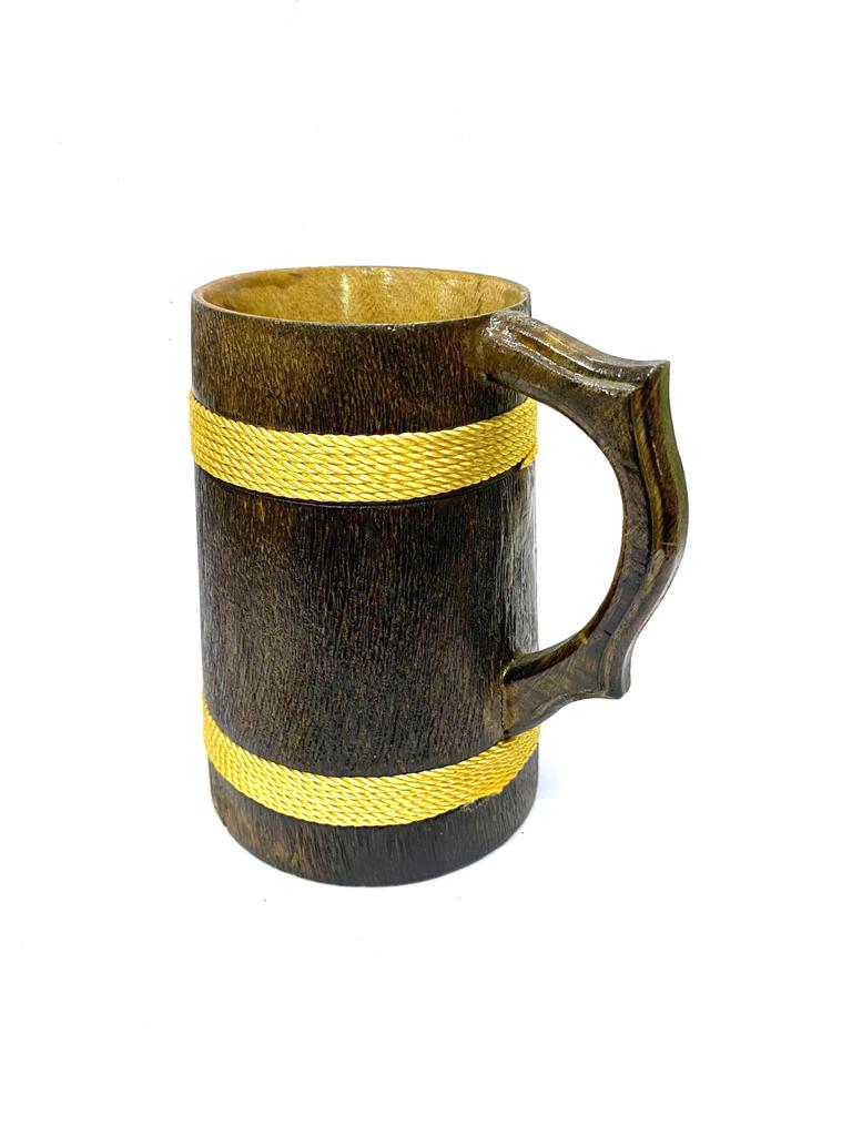 Big Wooden Beer Mugs Traditional Touch Kitchen Utility Artwork  From Tamrapatra