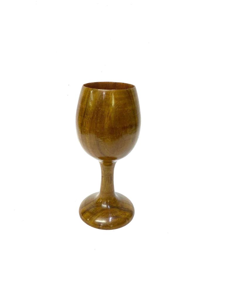 Classy Wooden Wine Glass Elegant Kitchen Dinning Accessories From Tamrapatra