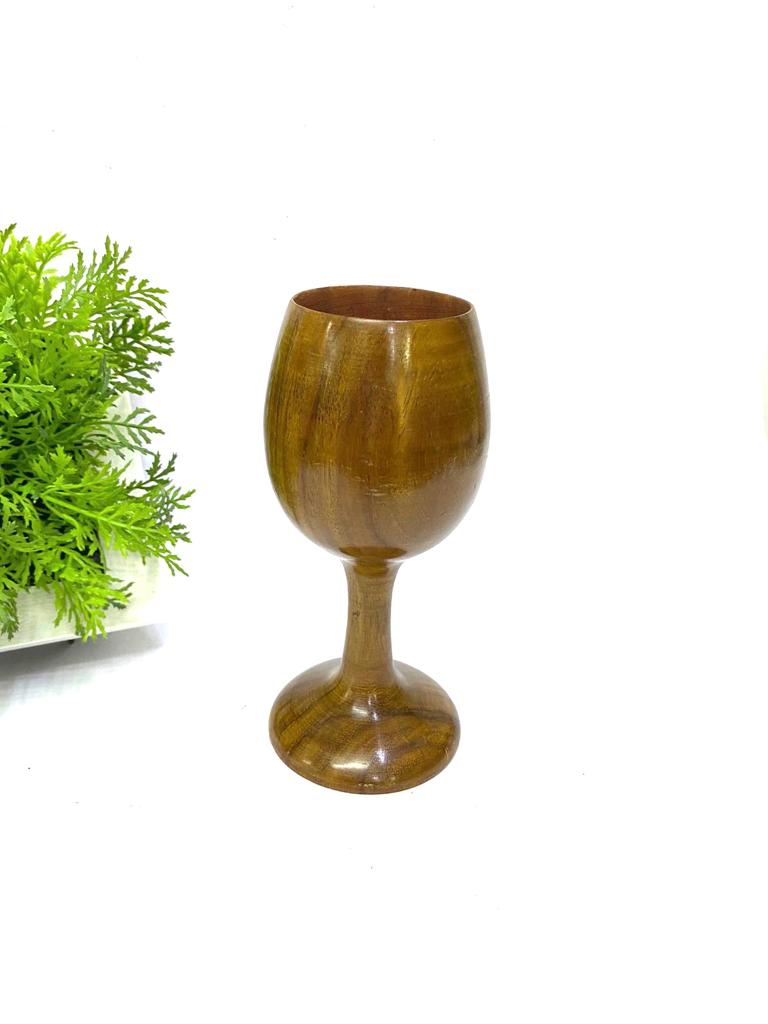Classy Wooden Wine Glass Elegant Kitchen Dinning Accessories From Tamrapatra