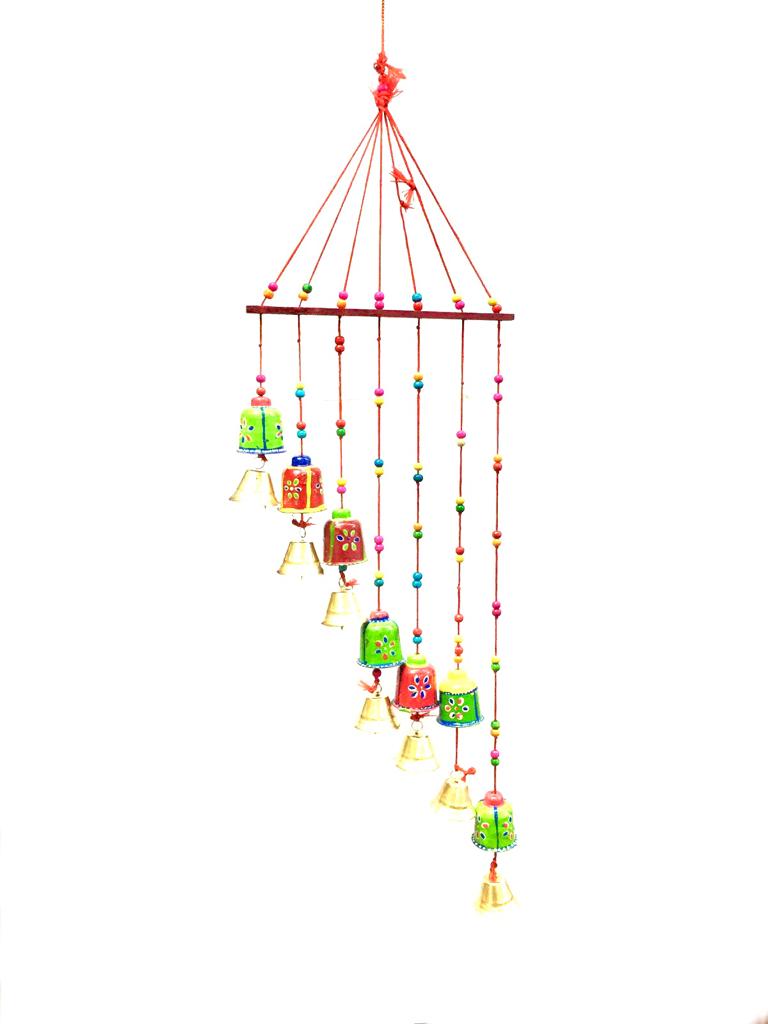 Bells Line Steps Hanging On Bamboo Stick Exclusive Traditional Gifting's Tamrapatra