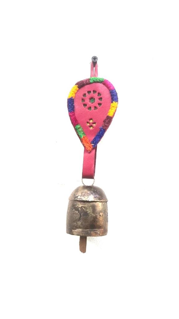 Melodious Bell XS With Leather Belt Hanging Decorative Chimes From Tamrapatra