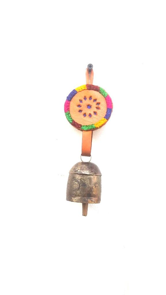 Melodious Bell XS With Leather Belt Hanging Decorative Chimes From Tamrapatra