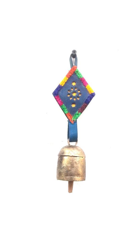 Melodious Bell XS With Leather Belt Hanging Decorative Chimes From Tamrapatra