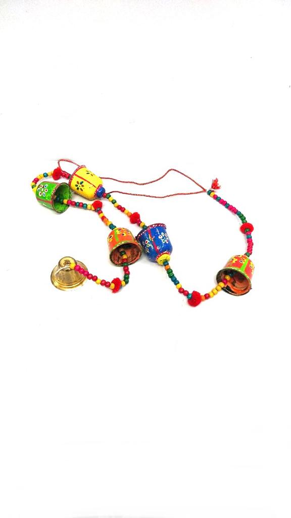 Bells Line Steps Hanging On Bamboo Stick Exclusive Traditional Gifting's Tamrapatra