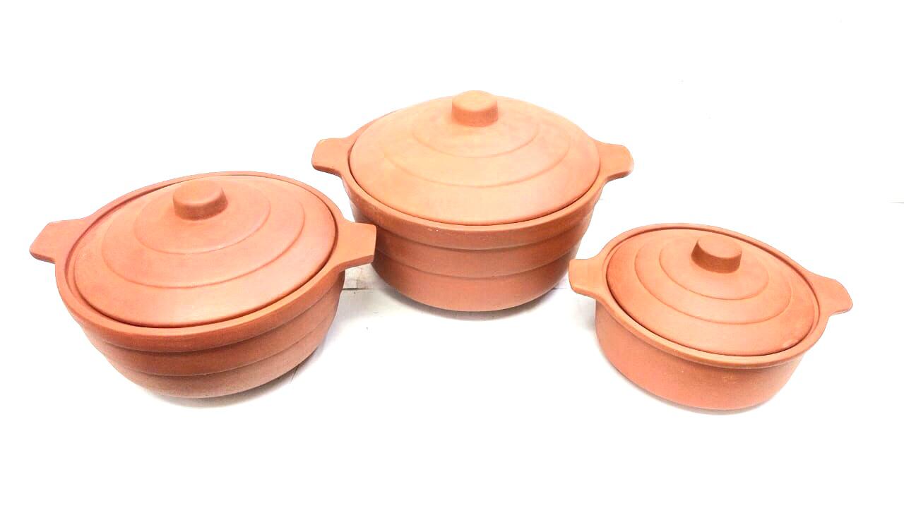 Mitti Ka Bhagona With Handle For Cooking Delicious Curry & Biryani Tamrapatra