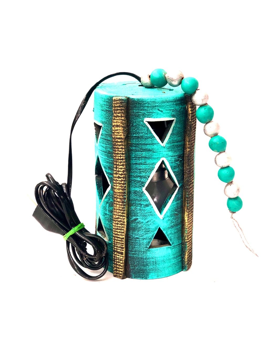 Excellent Craftsmanship Terracotta Lamps With Beads Hanging Tamrapatra