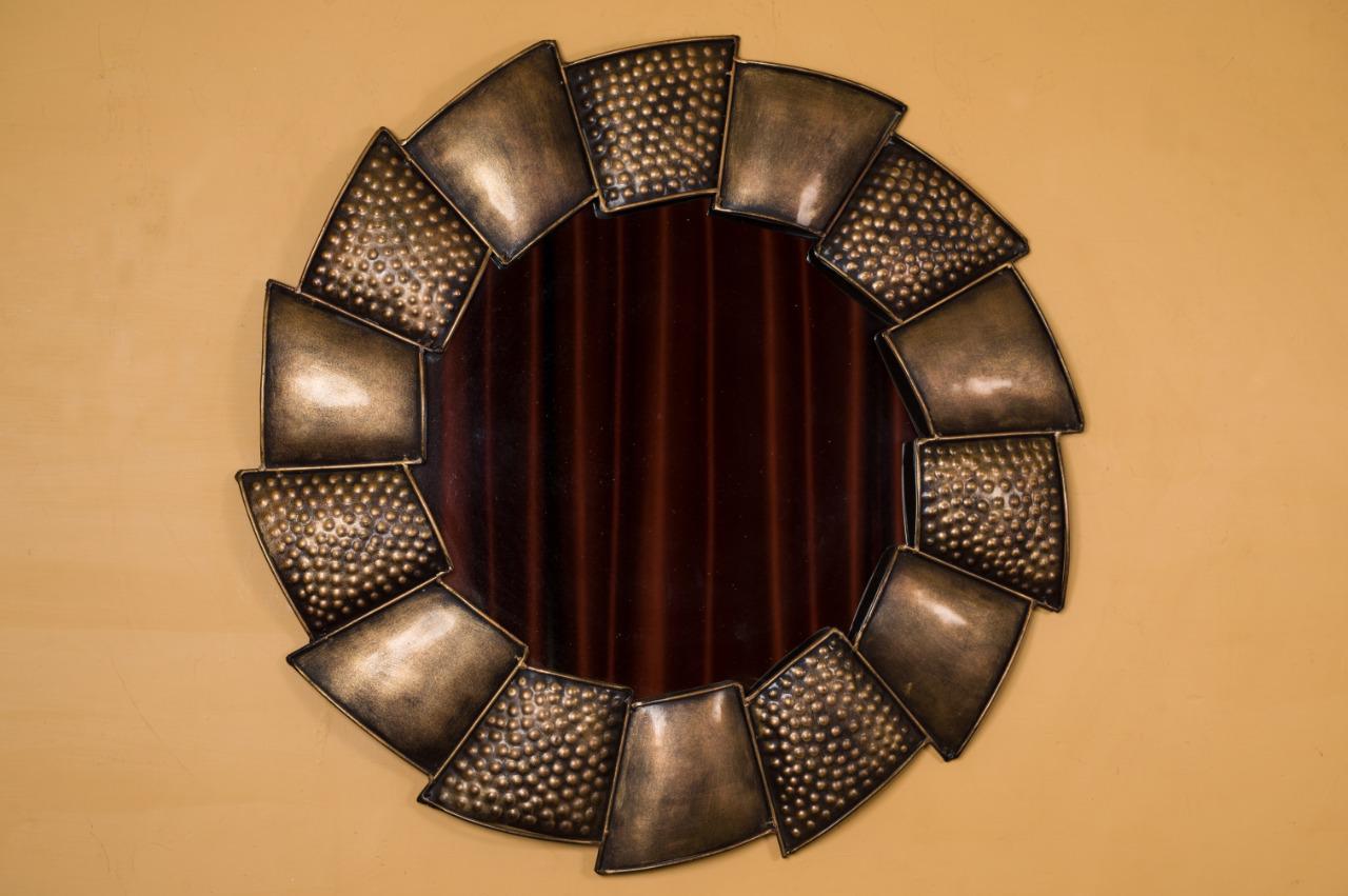 Wall Mirror With Metal Frame Liven Up Your Walls Handcrafted From Tamrapatra