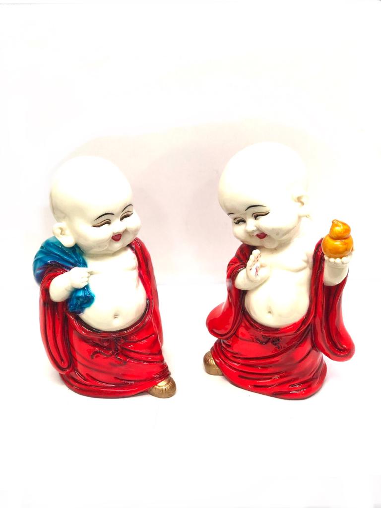 Big Standing Magnificent Monks Resin Artware Office Home Décor Tamrapatra
