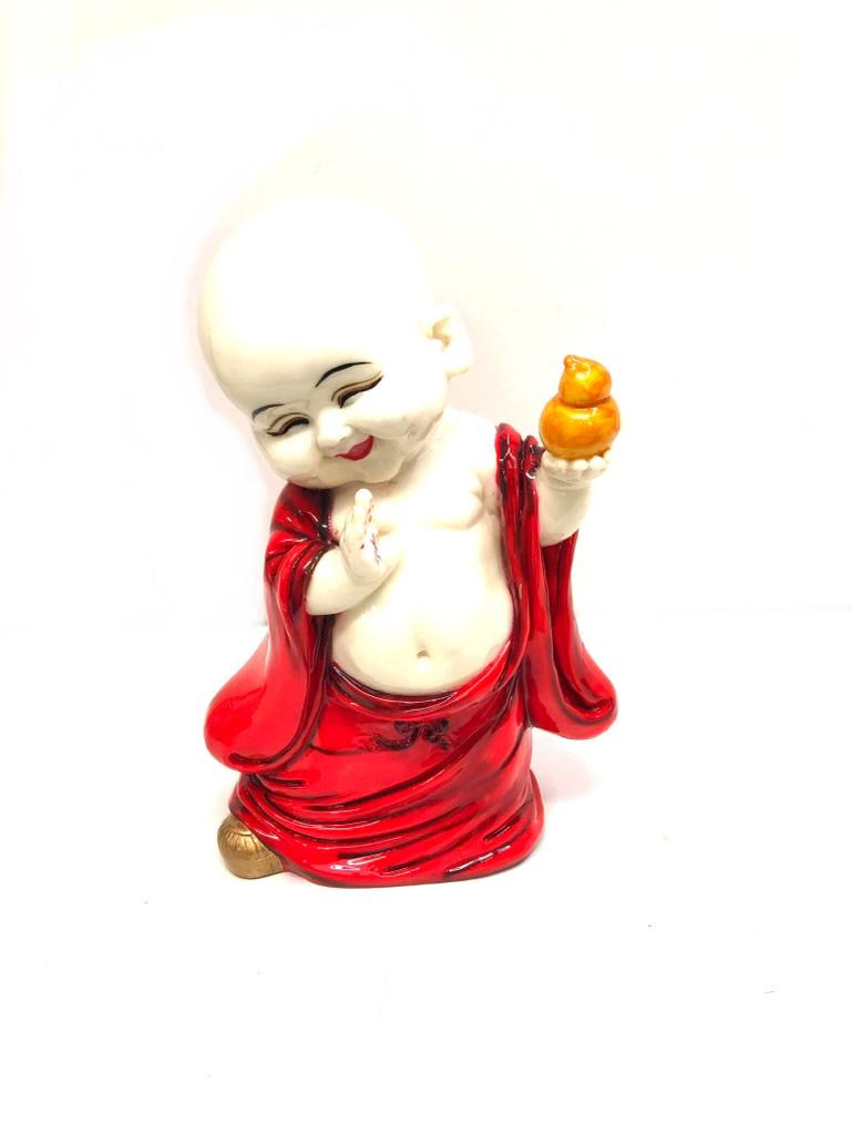 Big Standing Magnificent Monks Resin Artware Office Home Décor Tamrapatra