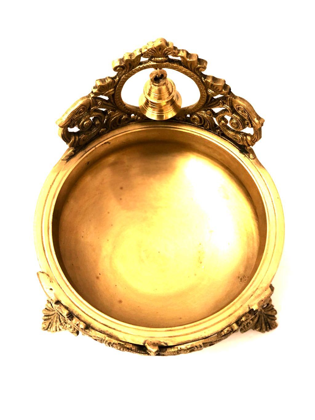 Designer Brass Urli Solid Built With Melodious Ringing Bell Tamrapatra - Tamrapatra