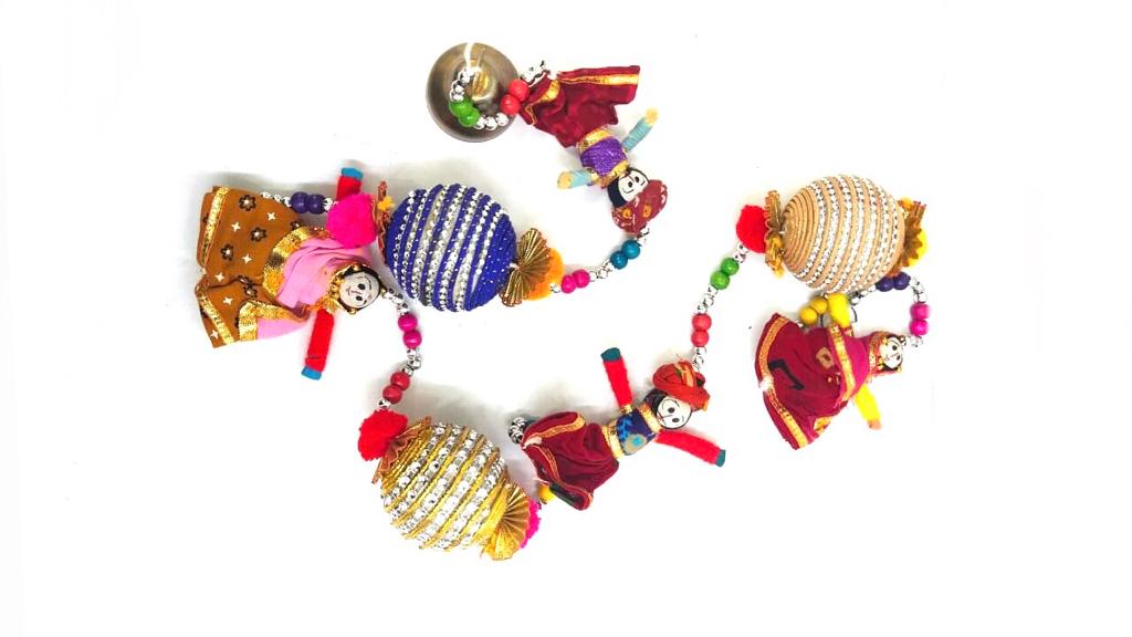 Puppet Hanging Traditional Danglers With Bell Decoration Ethnic By Tamrapatra