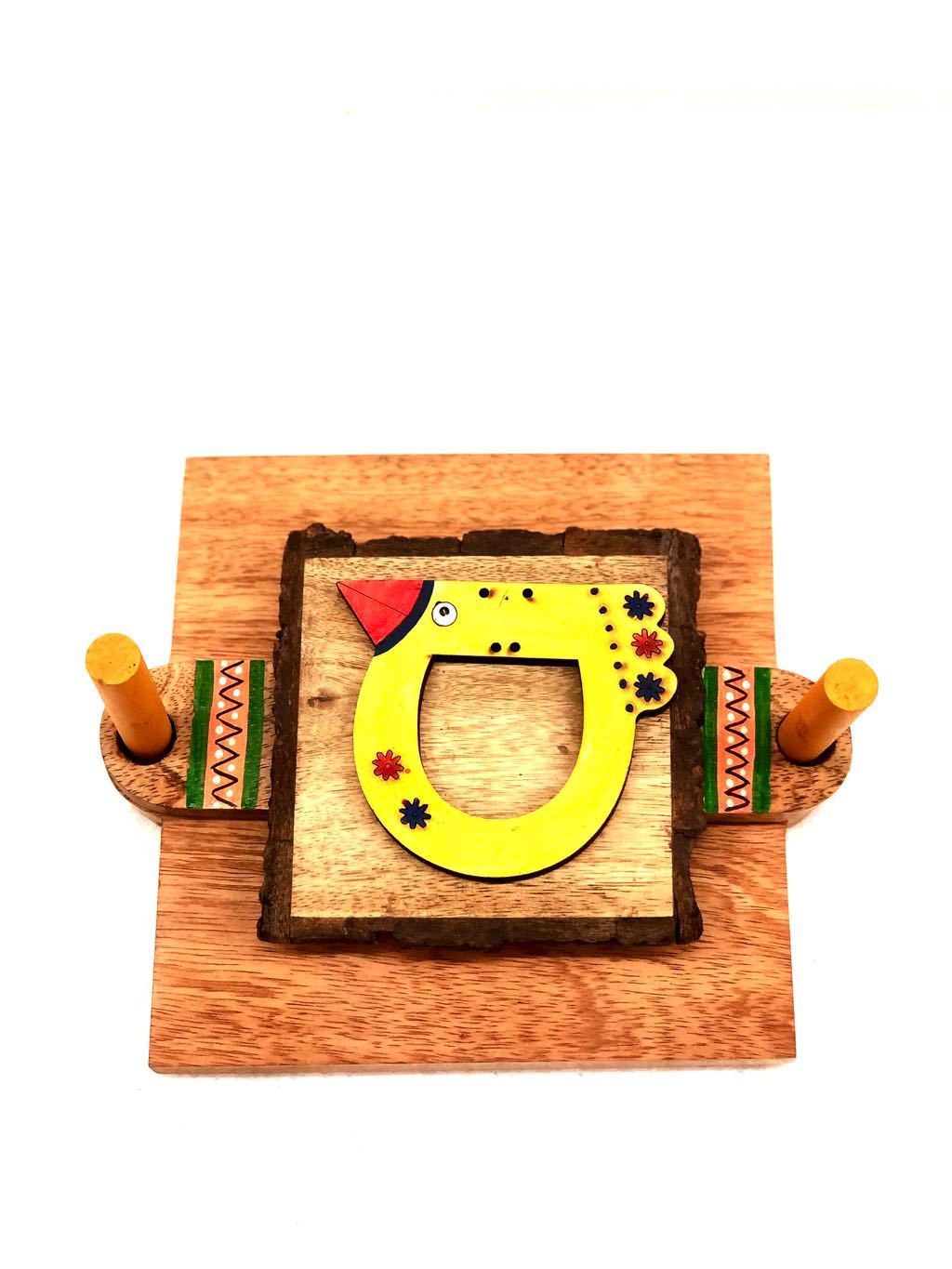 Sparrow Designed Remarkable HandPainted Napkin Holder By Tamrapatra