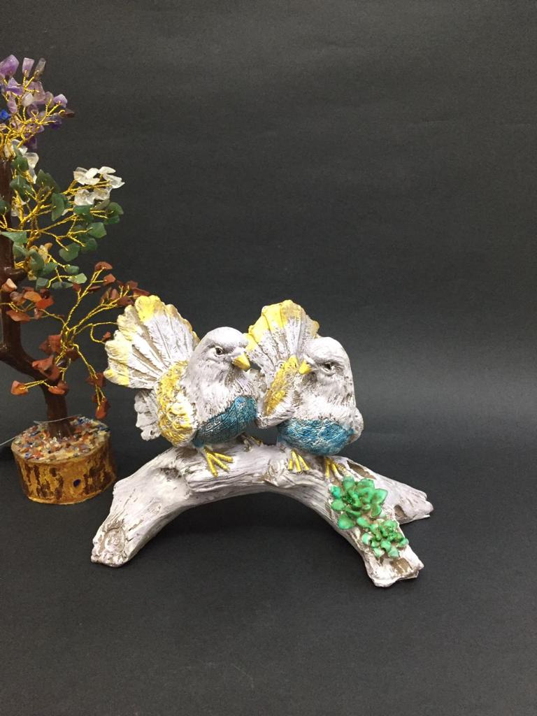 Decorative Pigeons Love Birds On Stem Home Modern Décor From Tamrapatra