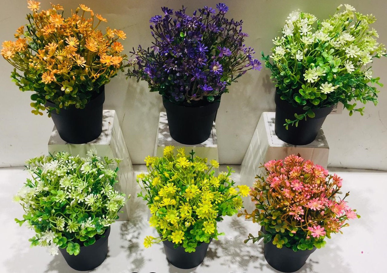 Set Up Floral Arrangements In Your Living Space In Black Pots By Tamrapatra