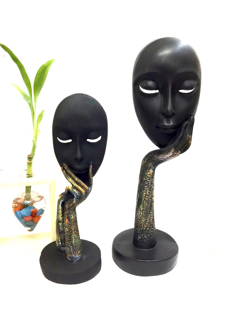 Faces Couple Masks Abstract Set Of 2 Design Your Space Stylish By Tamrapatra