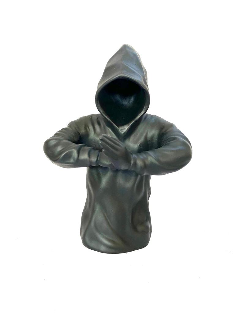 Black Hoody Figure Statue Kids Adults Bedroom Modern Art From Tamrapatra