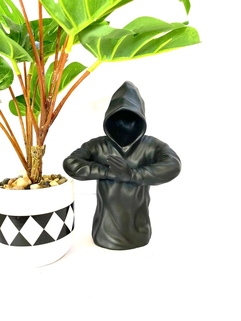 Black Hoody Figure Statue Kids Adults Bedroom Modern Art From Tamrapatra