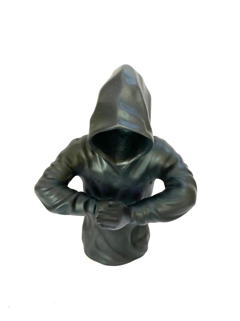 Black Hoody Figure Statue Kids Adults Bedroom Modern Art From Tamrapatra