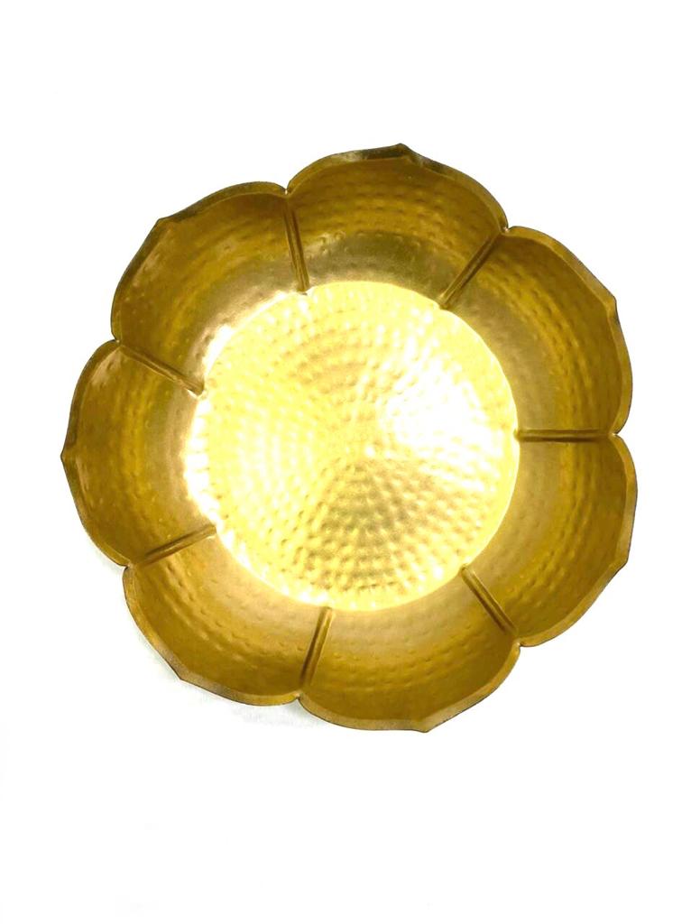 Pots Carving Lotus Beautiful Black & Gold Shades Luxurious Décor Tamrapatra