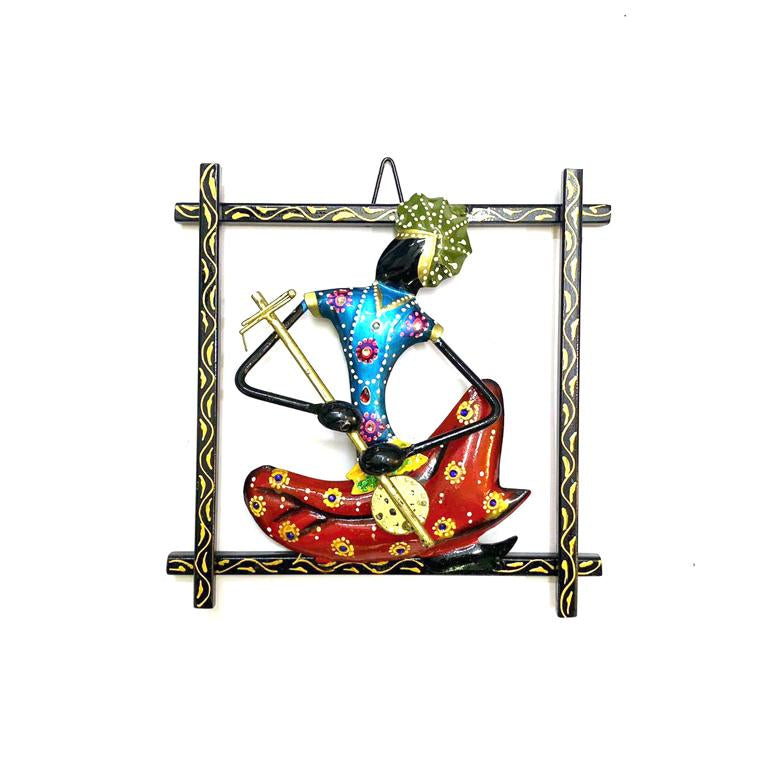 Classic Bold Black Frame Hanging With Male Indian Musicians By Tamrapatra