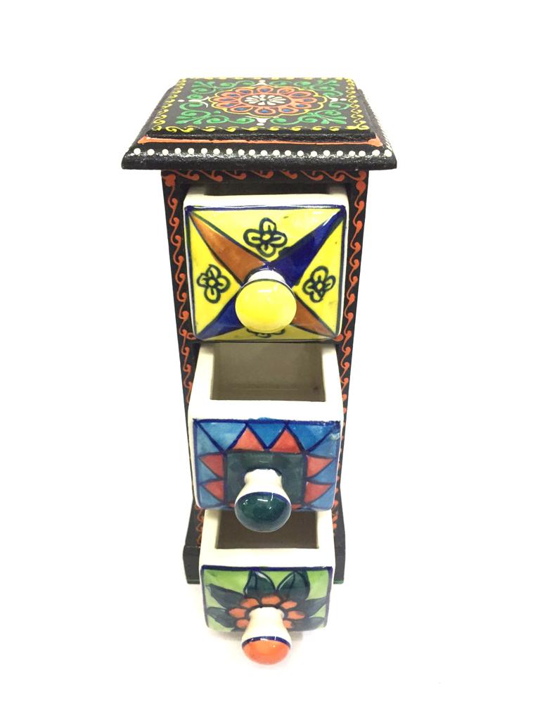 Exclusive Traditional Ceramic 3 Drawer Exclusive Variations Utility By Tamrapatra