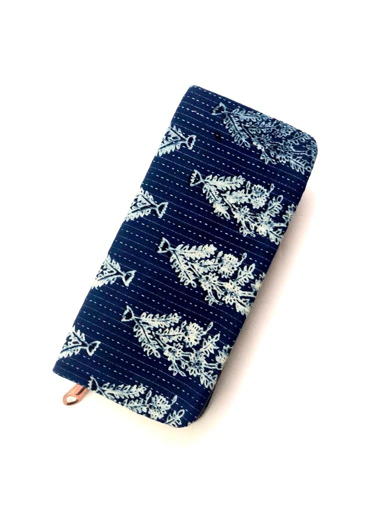 Fine Stitched Wallet Purse Clutch Block Print Women Fashion Gifts By Tamrapatra