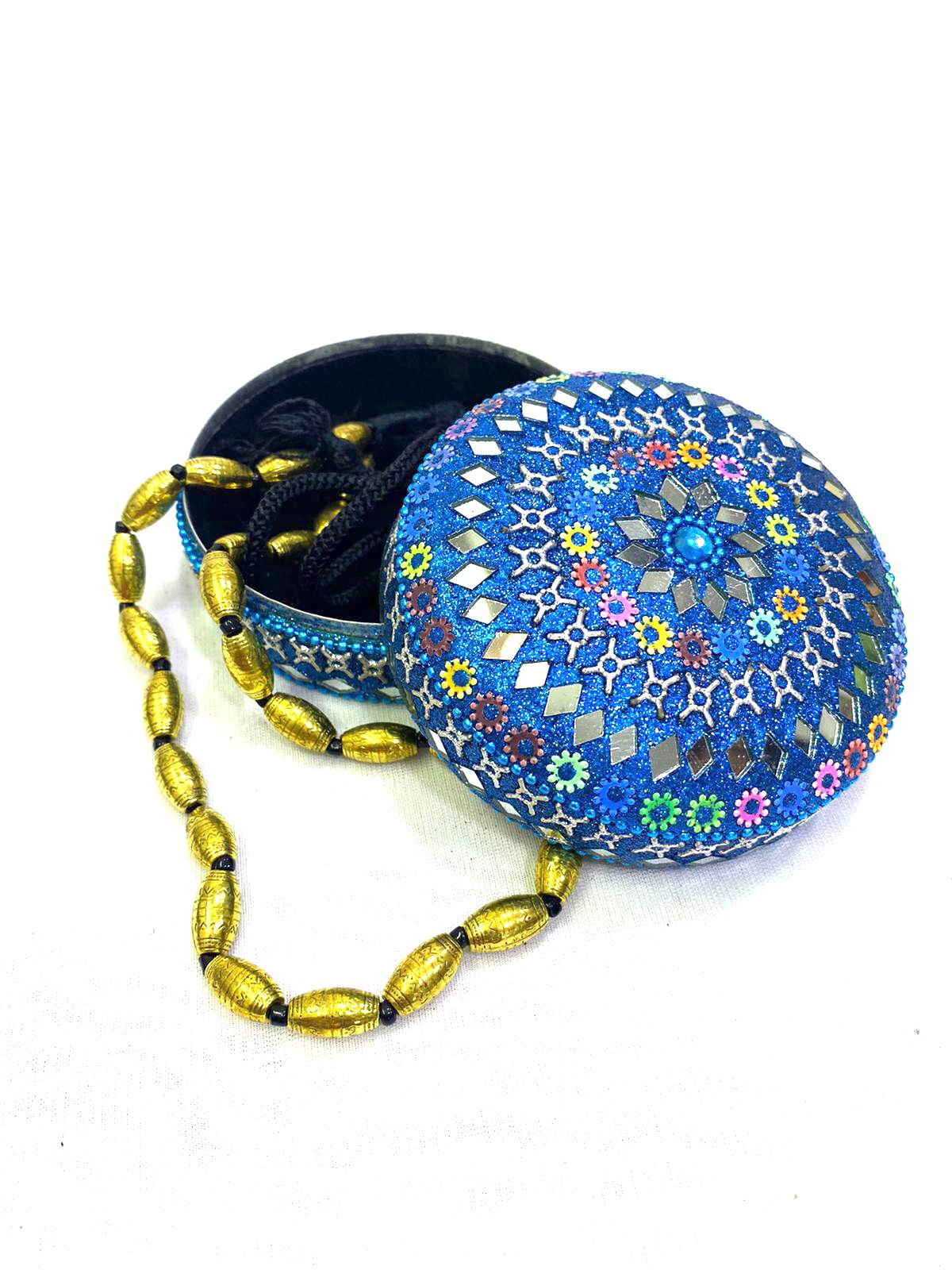 Shinny Jewelry Box L With Mirror Art In Various Shades Best Gifting's Tamrapatra