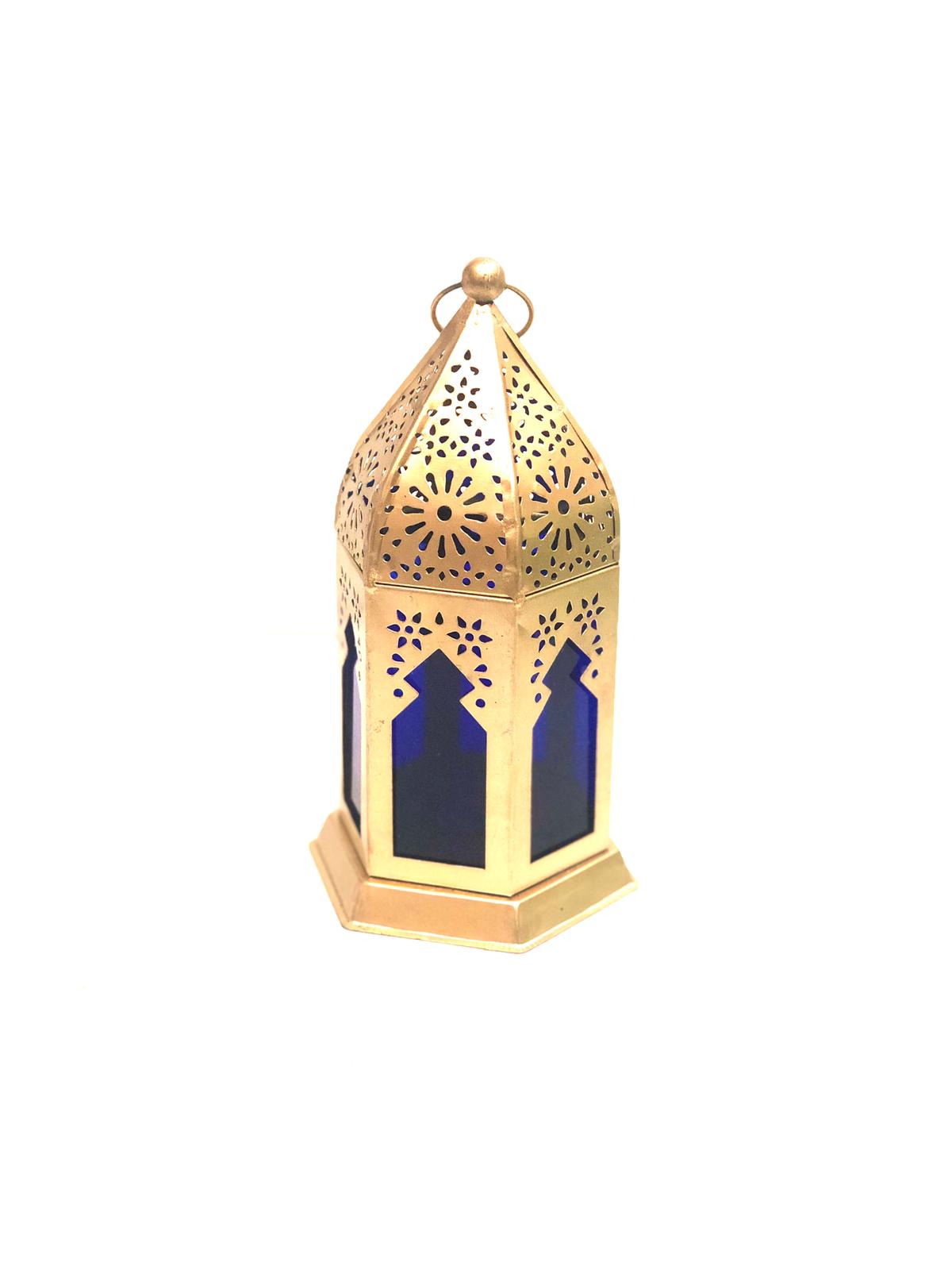 Classic Moroccan Lamp Designed With Color Glass Carving Design By Tamrapatra - Tamrapatra