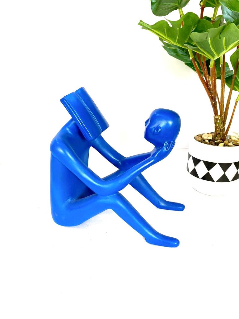 Figure Book Reading Face Unique Modern Art Quirky Designs From Tamrapatra